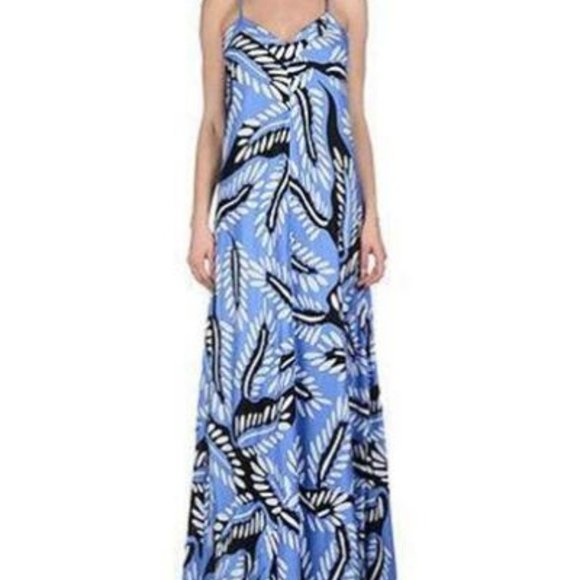 Diane Von Furstenberg Dresses & Skirts - Diane Von Furstenberg Barths Blue Maxi Dress Size 2